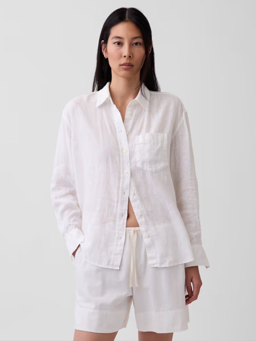 GAP Women's Ivory Button-Down Shirt